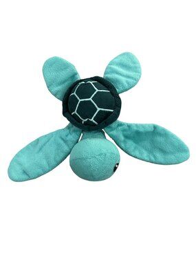 BarkBox Sydney the Sea Turtle Dog Toy Medium Crinkle Squeaker Plush CLEAN